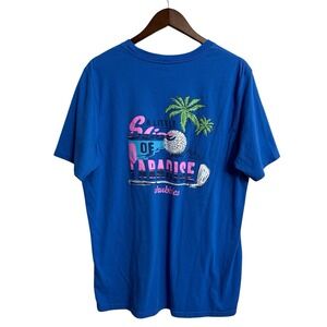 Chubbies t-shirt men's XL blue Slice of Paradise golf tropical Hawaiian coastal
